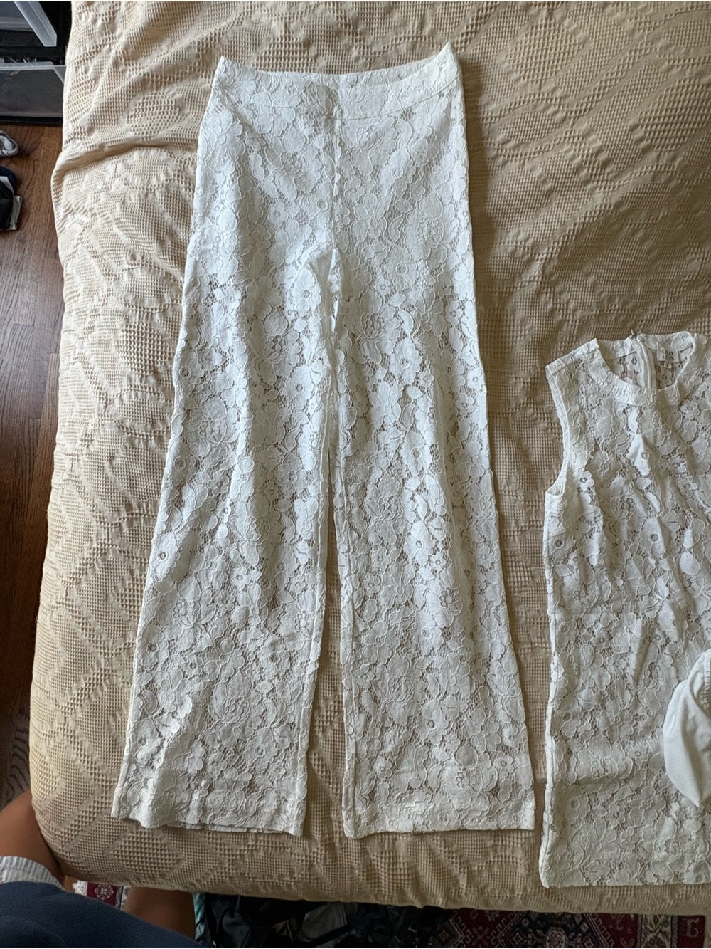 NWOT Cocolillys Darcy Matching Set - White Lace Maxi Dress - Picture 10 of 12
